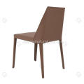 Orange saddle leather high density foam dining chairs
